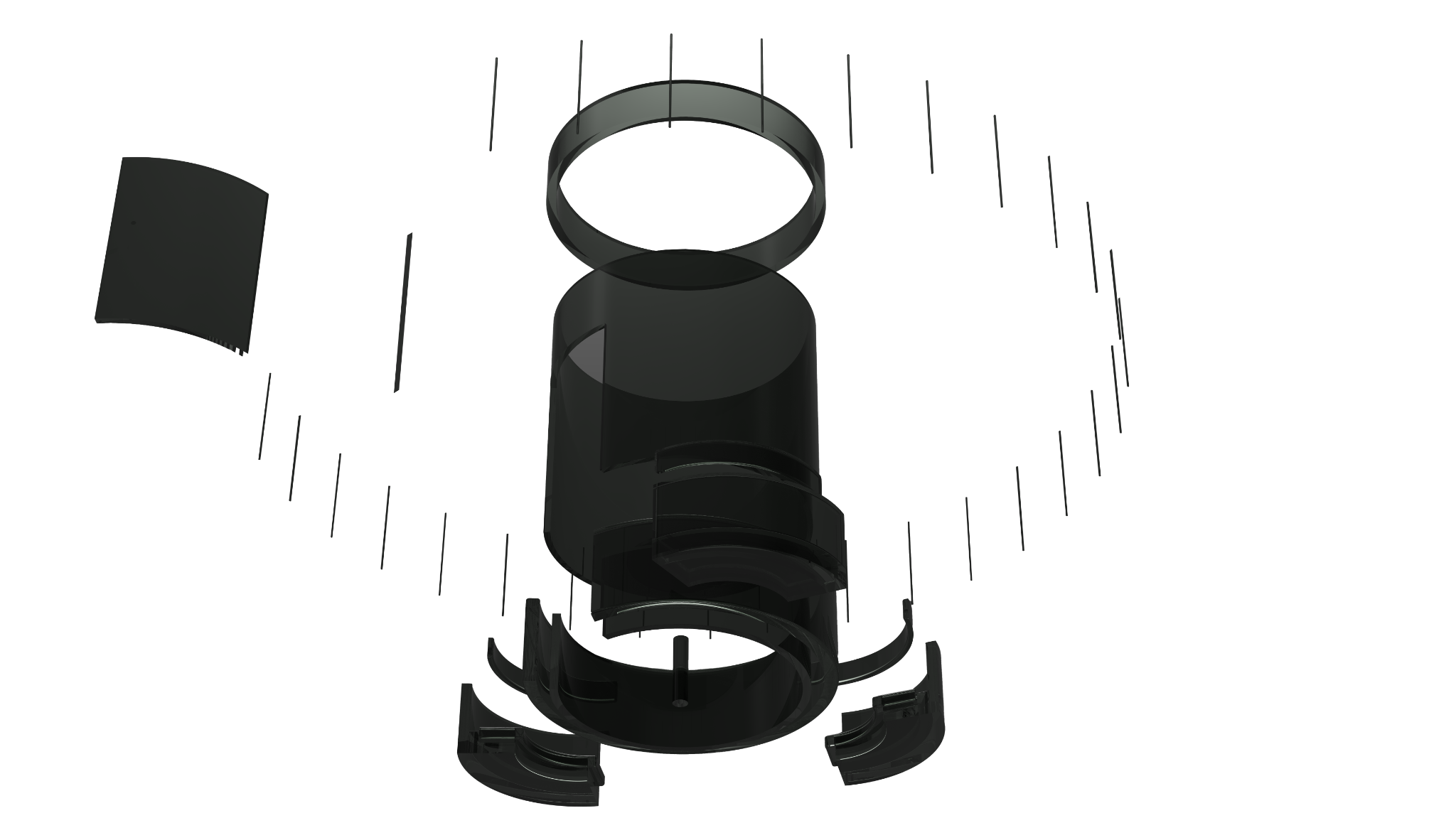 BlueLink terminal components on a dark background
